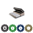 Ver imagem 6 de Bicama Box Baú Solteiro com Colchão Dual Firm Ecoflex Suede Bege 88x188