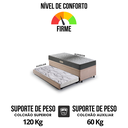 Ver imagem 7 de Bicama Box Baú Solteiro com Colchão Dual Firm Ecoflex Suede Bege 88x188