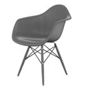 Ver imagem 1 de Cadeira para Sala de Jantar Arm Dsw Cinza/Brasão