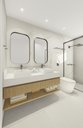 Ver imagem 4 de Porta Toalha Toalheiro de Banho Banheiro 60cm Duplo em Aço Inox Polido Brilhante Linha Tessália Stai
