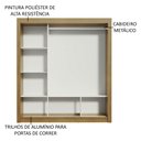 Ver imagem 5 de Guarda-Roupa Casal Madesa Mônaco 3 Portas de Correr com Espelho Rustic/Branco Cor:Rustic/Branco