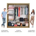 Ver imagem 4 de Guarda-Roupa Casal Madesa Mônaco 3 Portas de Correr com Espelho Rustic/Branco Cor:Rustic/Branco