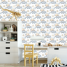 Papel de Parede Adesivo Dinossauro Baby Fundo Off White 3m - 4