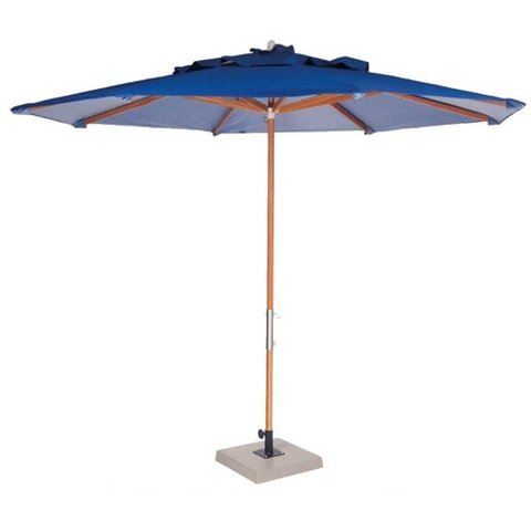 Ombrelone Leblon Azul Marinho em Madeira 2,00 Mt (larg) Base 49x49 Cm Central com Tecido Bagun -