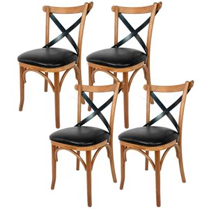 4 cadeira madeira estofada mesa jantar moderna alta qualidade varanda sacada