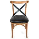 Ver imagem 2 de 4 cadeira madeira estofada mesa jantar moderna alta qualidade varanda sacada