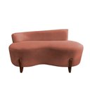 Ver imagem 3 de Namoradeira Sofá Feijão Lounge 120cm Orgânica Bouclé Terracota