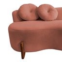 Ver imagem 7 de Namoradeira Sofá Feijão Lounge 120cm Orgânica Bouclé Terracota
