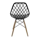Ver imagem 3 de Conjunto com 2 Cadeira para Sala de Jantar Kayla Dsw Preto