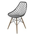 Ver imagem 2 de Conjunto com 2 Cadeira para Sala de Jantar Kayla Dsw Preto