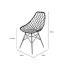 Ver imagem 4 de Conjunto com 2 Cadeira para Sala de Jantar Kayla Dsw Preto