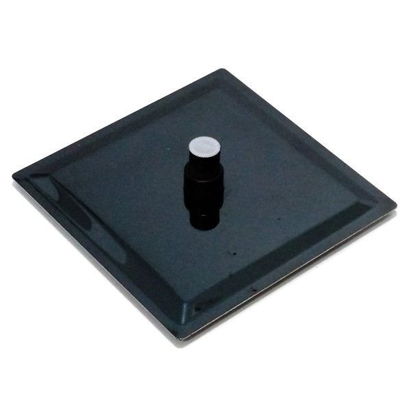 Ducha de Teto Quadrada 30X30 Inox Preto Borda Fina Braço Redondo Maximametais - 3