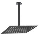 Ver imagem 1 de Ducha de Teto Quadrada 30x30 Inox Preto Borda Fina Braço Redondo Maximametais