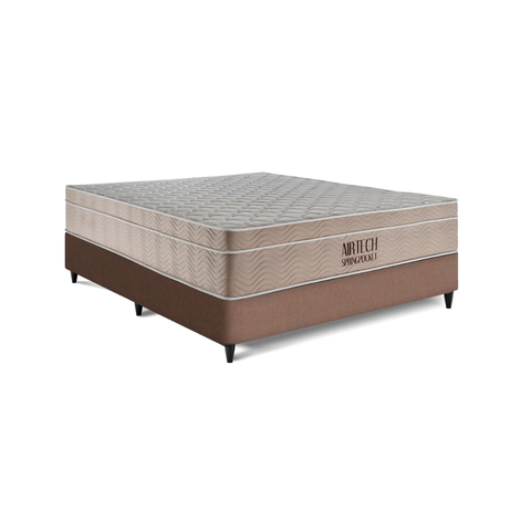 Conjunto Casal Colchão Airtech Ortobom Molas Ensacadas + Box Conceito 1,38x1,88