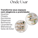 Ver imagem 5 de Kit 8 Suportes Aço Reforçado Moderno 10cm Fixo de Parede Mão Francesa de Prateleira Preto