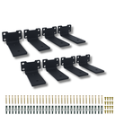 Ver imagem 4 de Kit 8 Suportes Aço Reforçado Moderno 10cm Fixo de Parede Mão Francesa de Prateleira Preto