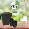 Jarra YBI Fort com Tampa Plástico Resistente Agua Suco 2L:Preto - 4