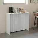 Ver imagem 1 de Aparador Ripado em Mdf para Sala de Estar Branco Carraro