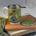 Ver imagem 3 de Caneca Mug com Infusor Verde 350ml ? Cocoricó