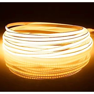 Fita Led Cob 5mm 10w 320 Led’s 12v Ip20 5 Metros Branco Quente 3000k