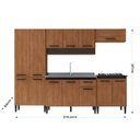 Ver imagem 3 de Cozinha Giovanna 5 Peças 13 Portas Laranja/Freijó/Preto