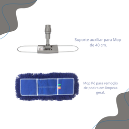 Suporte Mais Mop Pó Acrílico 40cm - Limpeza Profunda e Eficiente - 4
