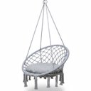 Ver imagem 1 de Rede Cadeira Balanço Suspensa Algodao Reforçada Confortavel Resistente Teto Casa Varanda Quintal Are