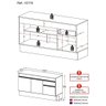 Balcão Cozinha Gabinete Pia 150cm com Rodapé 3 Portas 1 Gaveta Veneza Multimóveis V2115 Branco - 5