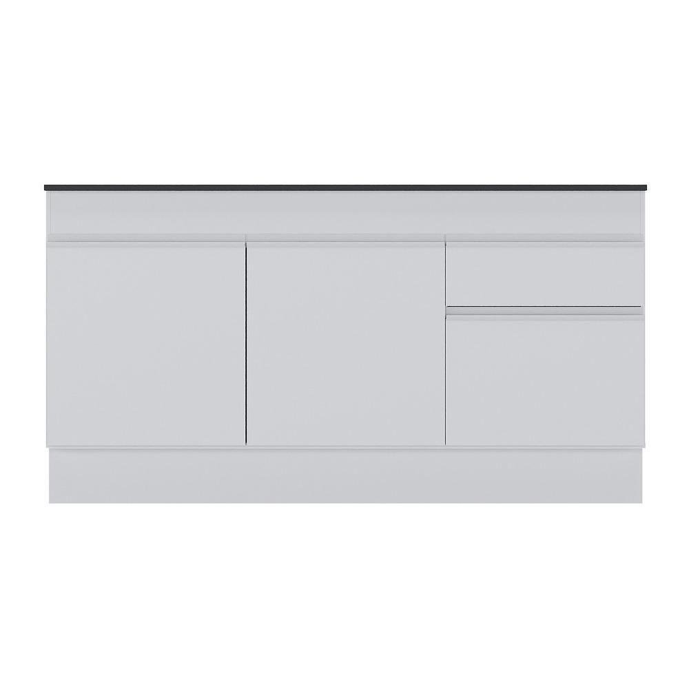 Balcão Cozinha Gabinete Pia 150cm com Rodapé 3 Portas 1 Gaveta Veneza Multimóveis V2115 Branco - 3