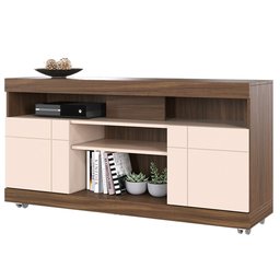 Rack Bancada para Tv até 55 Polegadas 136cm Yara Nogueira Real/off White - Colibri - 1