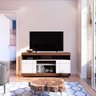 Rack Bancada para Tv até 55 Polegadas 136cm Yara Nogueira Real/off White - Colibri - 2