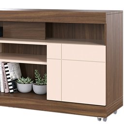 Rack Bancada para Tv até 55 Polegadas 136cm Yara Nogueira Real/off White - Colibri - 4