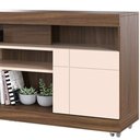 Ver imagem 4 de Rack Bancada para Tv até 55 Polegadas 136cm Yara Nogueira Real/off White - Colibri