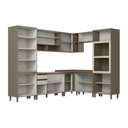 Ver imagem 3 de Cozinha Completa Connect 16 Portas 2 Gavetas 100% MDF com Vidro Duna/Cristal - Henn