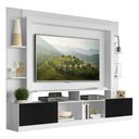 Ver imagem 1 de Estante Com Suporte Tv 65" E 2 Portas Oslo Multimóveis V3386 Branca/Preta Branco/Preto