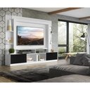 Ver imagem 2 de Estante Com Suporte Tv 65" E 2 Portas Oslo Multimóveis V3386 Branca/Preta Branco/Preto