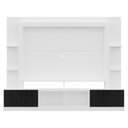 Ver imagem 3 de Estante Com Suporte Tv 65" E 2 Portas Oslo Multimóveis V3386 Branca/Preta Branco/Preto