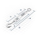 Ver imagem 2 de Esticador Gancho/Olhal Para Cabo de Aço 7/8" Plus - Vonder