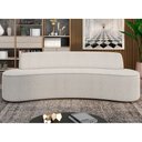 Ver imagem 2 de Sofá 4 Lugares Sala de Estar Cancún D02 Bouclê Creme 260 cm B-54 - Lyam Decor