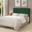 Ver imagem 1 de Cabeceira Cama Queen Estofada 1,60 - Inca Veludo Verde