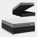 Ver imagem 5 de Cama Box Baú Casal Couro Preto + Colchão Life D33 Pillow Top 61x138x188cm Cinza - e-Shop Casa