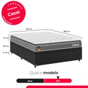 Ver imagem 3 de Cama Box Baú Casal Couro Preto + Colchão Life D33 Pillow Top 61x138x188cm Cinza - e-Shop Casa