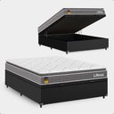 Ver imagem 5 de Cama Box Baú Casal Suede Preto + Colchão Life D33 Pillow Top 61x138x188cm Cinza - e-Shop Casa
