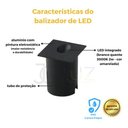 Ver imagem 2 de Kit 6 Balizador Led Embutir Parede Escada 2w Bco Quente - Preto