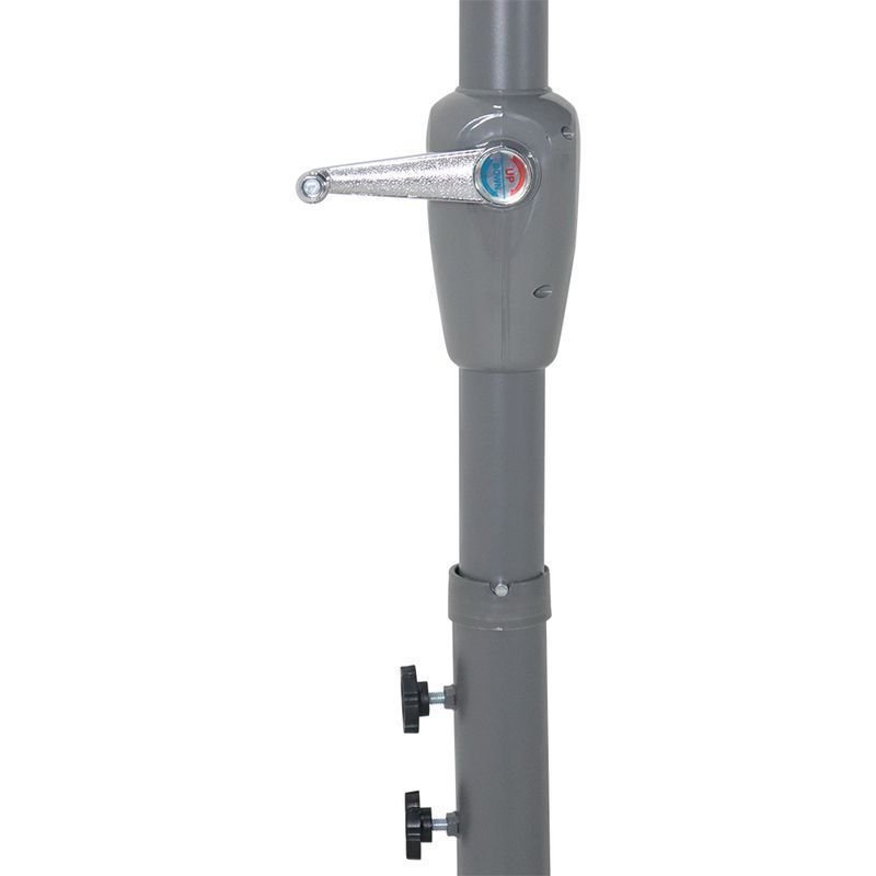 Ver imagem 7 de Ombrelone Suspenso Bel Veneza 3 Metros Cinza Guarda Sol com Base de Apoio P/ Piscina, Varanda, Jardi