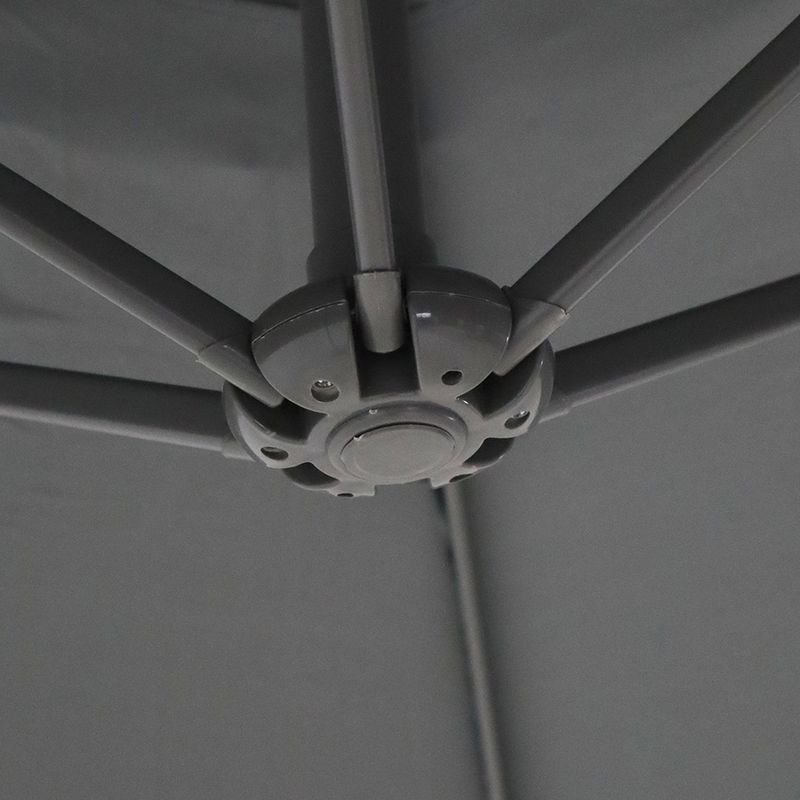 Ver imagem 6 de Ombrelone Suspenso Bel Veneza 3 Metros Cinza Guarda Sol com Base de Apoio P/ Piscina, Varanda, Jardi