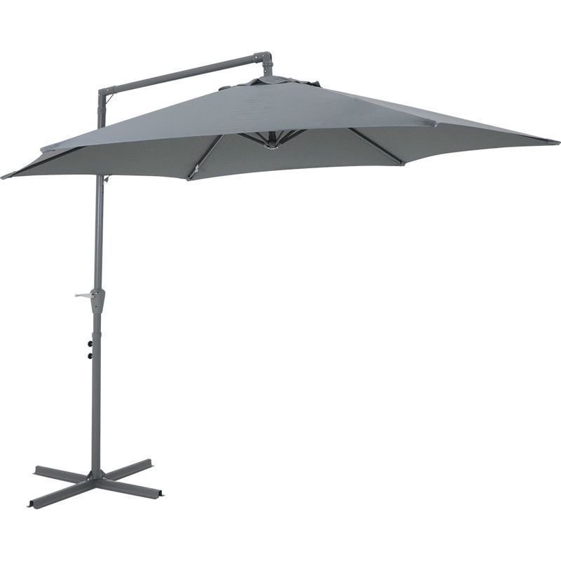 Ver imagem 1 de Ombrelone Suspenso Bel Veneza 3 Metros Cinza Guarda Sol com Base de Apoio P/ Piscina, Varanda, Jardi