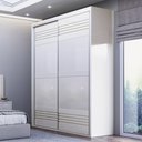 Ver imagem 1 de Guarda Roupa 100% Mdf Casal 1,79m com 2 Portas de Correr Tw601 Dalla Costa-off White