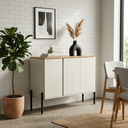 Ver imagem 7 de Buffet Elegante Acabamento 100% MDF Moderno Pé Metal Reforçado