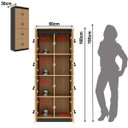 Ver imagem 3 de Armário Locker Guarda Volume 8 Portas com Chave Amêndoa/Preto
